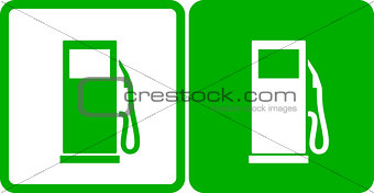 green transport gas station icons