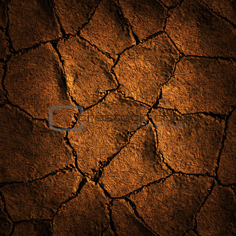 Seamless Texture earth cracked because of drought