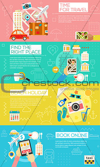 Time For Travel Concept Illustrations