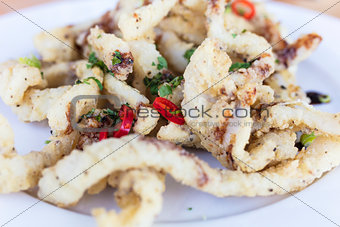 Salt and Pepper Squid With Chili and Spring Onions