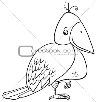 bird cartoon coloring page