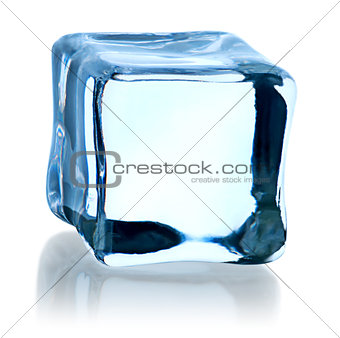 Blue ice cube