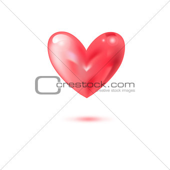 Vector bright red heart