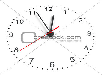 Clock face. Perspective view