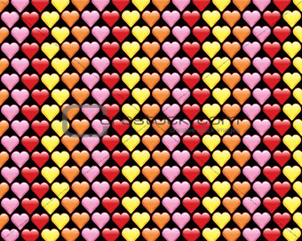 Valentines Hearts Pattern Background Illustration