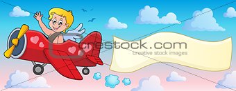 Airplane with Cupid theme image 2