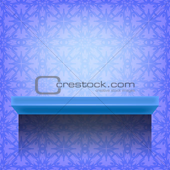 Blue Wall Shelf
