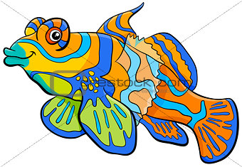 mandarin fish cartoon character