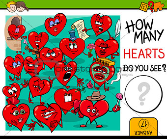 counting hearts activity