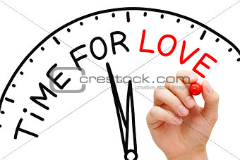 Time For Love Clock Concept