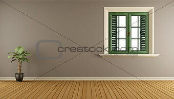 Empty room with window