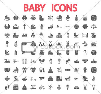 Baby icons set.