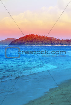 Photos landscape exotic coast of the island