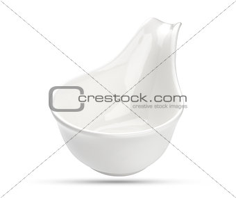 Empty sauce bowl isolated on white background