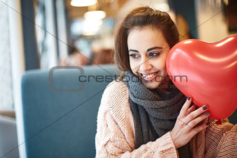 woman in love in Valentines day