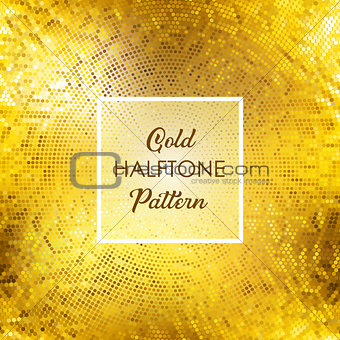 Gold halftone pattern background