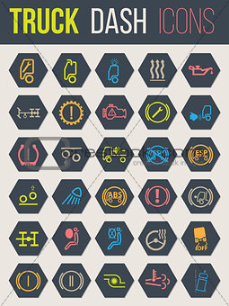 Colorful icons for truck dashboards 4