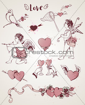 Vintage Valentine elements