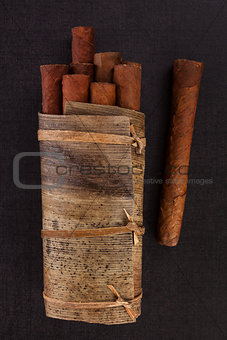 Traditional cuban cigars.