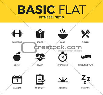 Basic set of Fitness icons