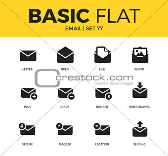 Basic set of email icons