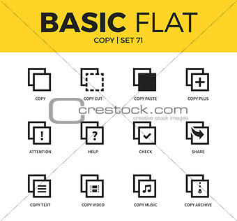 Basic set of copy icons