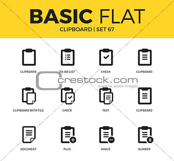 Basic set of clipboards icons