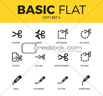 Basic set of cut icons