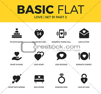 Basic set of love icons