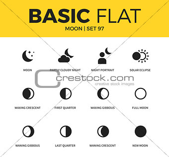 Basic set of moon icons