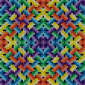 Seamless knitting intertwined pattern 