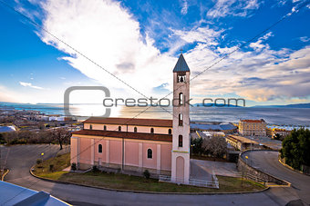 Church and coastline in Rijeka
