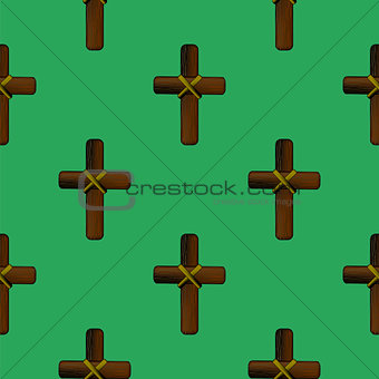 Wood Cross Seamless Pattern