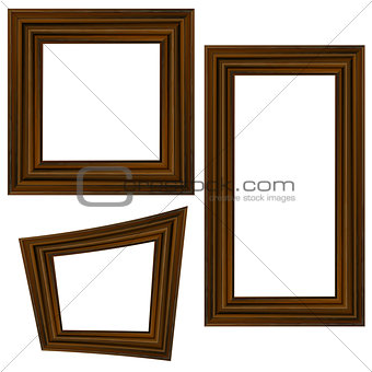 Set of Different Wooden Frames