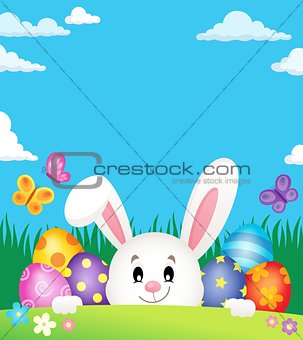 Easter eggs and lurking bunny theme 2