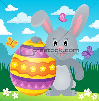Stylized bunny with Easter egg theme 2