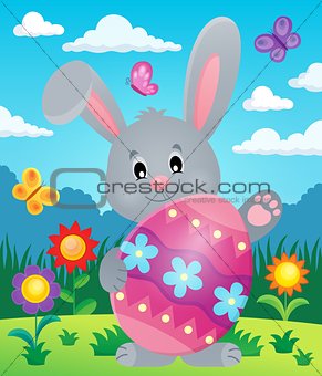 Stylized bunny with Easter egg theme 5