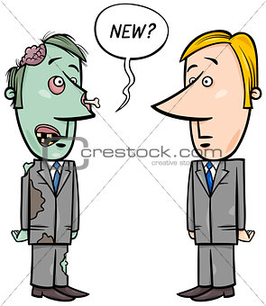 zombie businessman and new staff