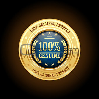 Genuine, original product golden insignia (medal)