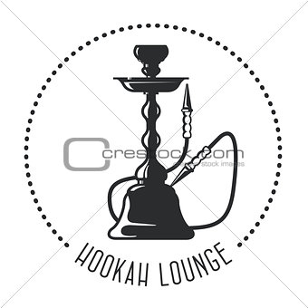 Hookah lounge emblem - shisha bar
