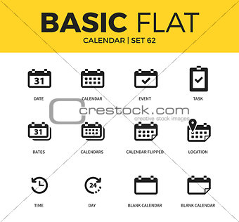 Basic set of Calendar icons