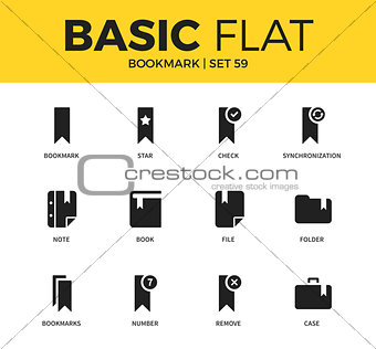 Basic set of bookmark icons