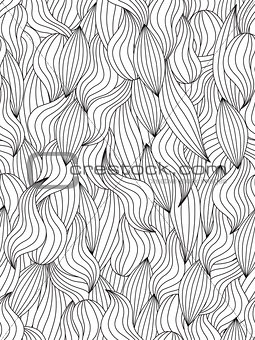 Seamless pattern with abstract waves. Zentangle inspired style.