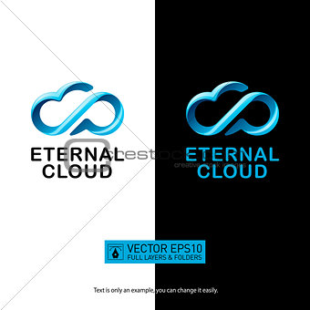 Speech cloud logo design. Creative concept. Isolated vector icon