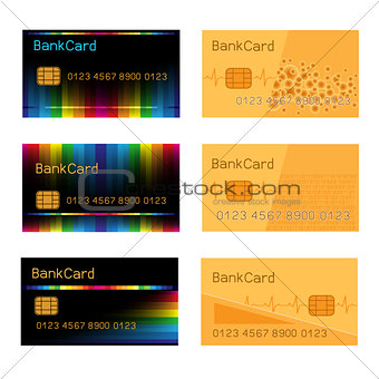 Bank card design set