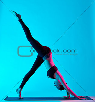 woman yoga exercices