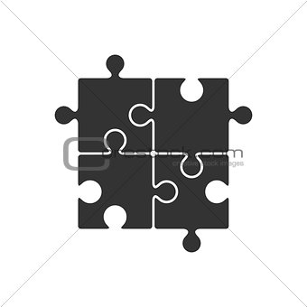 Four piece puzzle icon