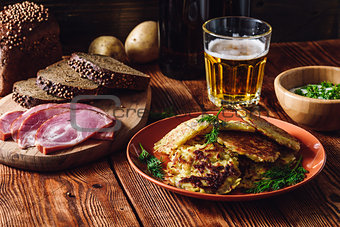 Potato Pancakes with Beer