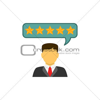 Customer reviews flat icon