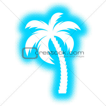 Vector palm tree silhouette icon